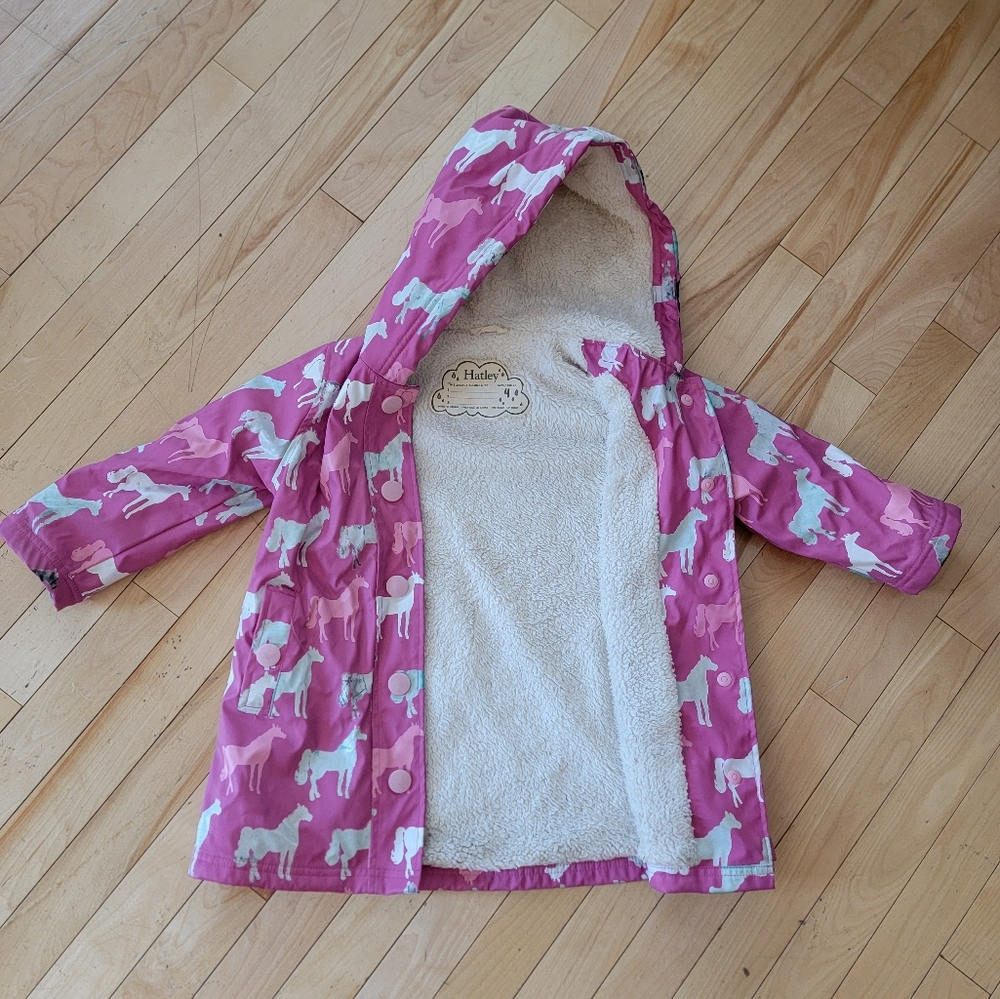 Hatley warm rain coat size 4